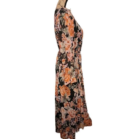 STELLA & JULIE Floral V Neck Dress Size 12 NWOT - Picture 5 of 10